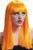 Smiffys Women's One Size Fever Alexia Wig, Neon Orange