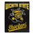 Northwest NCAA Wichita State Shockers Unisex-Adult Raschel Throw Blanket, 50" x 60", Alumni