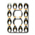 3dRose lsp_6287_6 Cute Penguin White Print 2 Plug Outlet Cover Multicolor