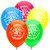 PartyMate 24626 Printed Latex Balloons, 8-Count, Assorted Standard Colors