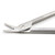 Wire Cutting Scissors 4 3/4" Angled One Serrated Blade