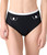 Karl Lagerfeld Paris Women's Standard Swim Bikini Bottom, Suede Black, Large