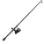 Zebco Roam Spinning Reel and Fishing Rod Combo, 6-Foot 2-Piece Fiberglass Fishing Pole, Split ComfortGrip Handle, Soft-Touch Handle Knob, Size 20 Reel, Changeable Right- or Left-Hand Retrieve, Black