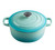 EDGING CASTING Enameled Cast Iron Covered Dutch Oven with Dual Handle, Dutch Ovens with Lid for Bread Baking, Safe to 500 degrees, 3.5 Quart, Peacock Blue