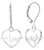 YL Heart Earrings Sterling Silver Polished Heart Dangle Drop Earrings Heartbeat Leverback Jewelry for Women
