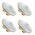 PAR36 LED Landscape Light Bulb, 6W 600 Lumen 36 Watt Halogen Equivalent, Daylight White 6000K, PAR36 LED 12V DC/AC for Trator Light,Off-Road Vehicles,Landscape Light, 4 Pack