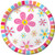 Creative Converting Pink Flower Cheer 8 Count Paper Dinner Plates