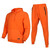 Megub men tracksuit 2 pieces fleece hoodie outfits fashion sweatsuit set for big and tall men jogging suit outdoor sportswear plue size(23orange,5x)