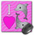 3dRose LLC 8 x 8 x 0.25 Inches Mouse Pad, I Love Dolphins, Pink (mp_24728_1)