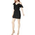 Bar III Womens Ruffled One Shoulder Romper Black L