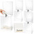 Kigley 4 Pack Acrylic Raffle Box with Lock and 400 Tickets Cards Clear Ballot Box Suggestion Box Donation Box Ticket Box with Slot Storage Container for Voting Charity Collection 6.3 x 4.5 x 3.9 Inch