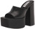 Steve Madden Women's Trixie Heeled Sandal, Black Leather, 7.5