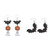 Blue Drop 2 Pairs Wooden Halloween Dangle Earrings Cute Black Bat Pumpkin Earrings Halloween Theme Party Jewelry Gifts for Women Girls