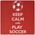 3dRose LLC 8 x 8 x 0.25 Inches Mouse Pad, Keep Calm and Play Soccer Soccer Lovers Goalie Red (mp_159642_1)