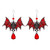 Red Bat Earrings Halloween Earrings for Women Bat Dangle Earrings Goth Halloween Costumes Cosplay Party Gothic Costume Gifts Red Earrings Mardi Gras Carnival Jewelry for Adult Womens Ideas Unique Gift