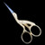 3.5" Gold Stork Scissors #TLE019