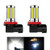 H11 H8 H16 LED Fog Light Bulbs Super Bright LED DRL Fog Light LED Chips 6000K Xenon White 2-Pack