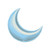 Anagram International Crescent Foil-Flat-Balloon, 17", Pastel Blue