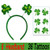 St Patricks Day Green Shamrock Head Boppers Hats, Shamrock Headband, St Patricks Day Party Supplies Party Favors