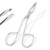 AAProTools Stainless Steel Eyebrow Tweezers Scissors- Professional Shaped Slant Tip Tweezer Clip Hair Plucker for Hair and Eyebrows Personal Care (Silver)