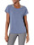 Amazon Essentials Women's Studio Relaxed-Fit Open-Back Short-Sleeve T-Shirt, Blue Heather Nightshadow, Medium