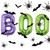 Halloween Party Balloons,Latex Balloons BOO Foil Confetti Balloon 3D PVC Bat Spiders Decoration Set for Halloween Party Decorations and Supplies