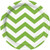 Lime Green Chevron Paper Cake Plates, 8ct