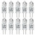 20W G4 Halogen Light Bulbs G4 Bin-Pin base light bulb JC Type 12 Volt Dimmable Soft White 2800k (Pack of 10)