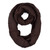 TrendsBlue Premium Winter Knit Warm Infinity Scarf, Brown