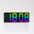 Digital Alarm Clock, 6.5inch Large Display LED Clock for Bedroom, Electronic Desktop Clock with Temperature Display, Snooze, Adjustable Brightness for Home, Office, Bedroom - Multicolored