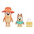 Bluey Figure 2-Packs, Beach Day Play 2.5 Inch Mum and Bingo Figures with Beach Bag Accessory