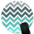 Knseva Abstract Gery Turquoise Chevron Pattern Design Art Round Mouse Pad Custom
