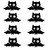 8 Pack Black Halloween Balloons Bat Spider Foil Mylar Balloons Balloons for Halloween Party Decorations 32" (Bat Balloons)