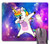 Knseva Dabbing Unicorn Funny Dab Dance Fairy Tale Rainbow Mouse Pad Custom, Space Nebula Galaxy Purple Blue Pink Mouse Pads