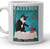 Funny Retro Catitude Coffee Company Serve Yourself Cat Mug, Black Cat Coffee Company Mug 11oz