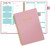 Daily Planner Undated, To Do List Notebook with Hourly Schedule (Pink, B5-Weekly Planner)