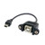 CY Mini USB 5pin Male to USB B Female Panel Mount Type Cable 20cm with Screws