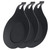 COLLBATH 3pcs Silicone Spoon Rest Spoon Rests Silicone Spoon Holder Spoon Spatula Holder Scoop Rest for Kitchen Marble Spoon Rest Black Table Pot Spoon Holder Simple Tablespoon Silica Gel