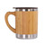 Bamboo Coffee Mug With Lid Handle Stainless Steel Thermos Tea Cup For Latte Tea Chocolate Water 12 Ounces Bamboo Thermo Water Bottle Coffee Tea Cup Insulated Portable For Office Keeps Hot