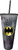 Spoontiques - Diamond Tumbler - Textured Cup with Straw - Double Wall Insulated and BPA Free - 20 oz - Batman
