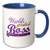 3dRose 151286_6 Worlds Greatest Boss Two Tone Blue Mug, 11 oz,