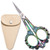HITOPTY Embroidery Scissors, 4.5in Small Sharp Pointed Tip Vintage Detail Shears with Sheath for Craft, Sewing, Thread Cutting, Artwork, Needlework Rainbow