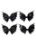 Bat Hair Bow Clips for Girls Women 4pcs Halloween Decorations Cosplay Costume Hair Accessories 4inch