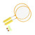 Jopwkuin Badminton Racket, Soft Handle Kids Badminton Racket Set Alloy Frame Large Mesh for Indoor Exercise (Yellow)