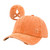 Women Distressed Ponytail Baseball Caps Adjustable Criss Cross Ponytail Hats High Messy Bun Ponycap Trucker Hat Orange