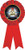 Badminton Red Rosette Ribbon, Badminton Trophy Ribbon Award Prize, 1 Pack