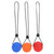 3pcs Silicone Hand Grip Ball, Hand Grip Strengthening Exercise Balls Finger Rehabilitation Training Massage Ball(Orange+Red+Blue)