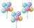 CakePicke cake cupcake topper Pastel Balloon Cluster Cupcake Picks