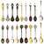 HOSTK Retro Coffee Spoons, Creative Tableware Dessert Spoons, Crystal Alloy Spoons, Vintage Carved Tea Spoons for Coffee Sugar Ice Cream Dessert Cake Soup Party Supplies Home Office(18 Pieces)
