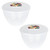 Just Pudding Basins 2 Pint 1.14lt Basin (2 Pack) Food Safe 1 Litre Plastic Bowls and Lids for Steaming Cooking